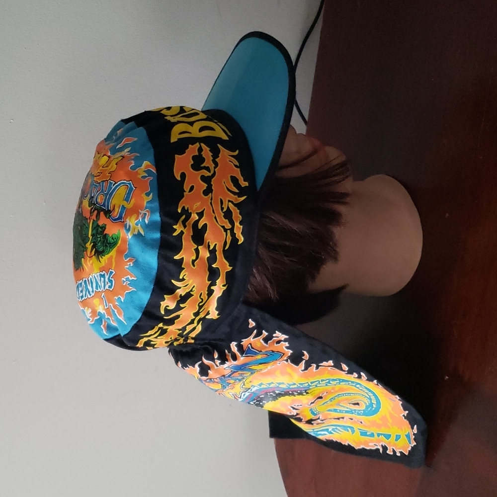 Vintage 90's Busch Gardens Drachen Fire Rollercoaster Painters Hat